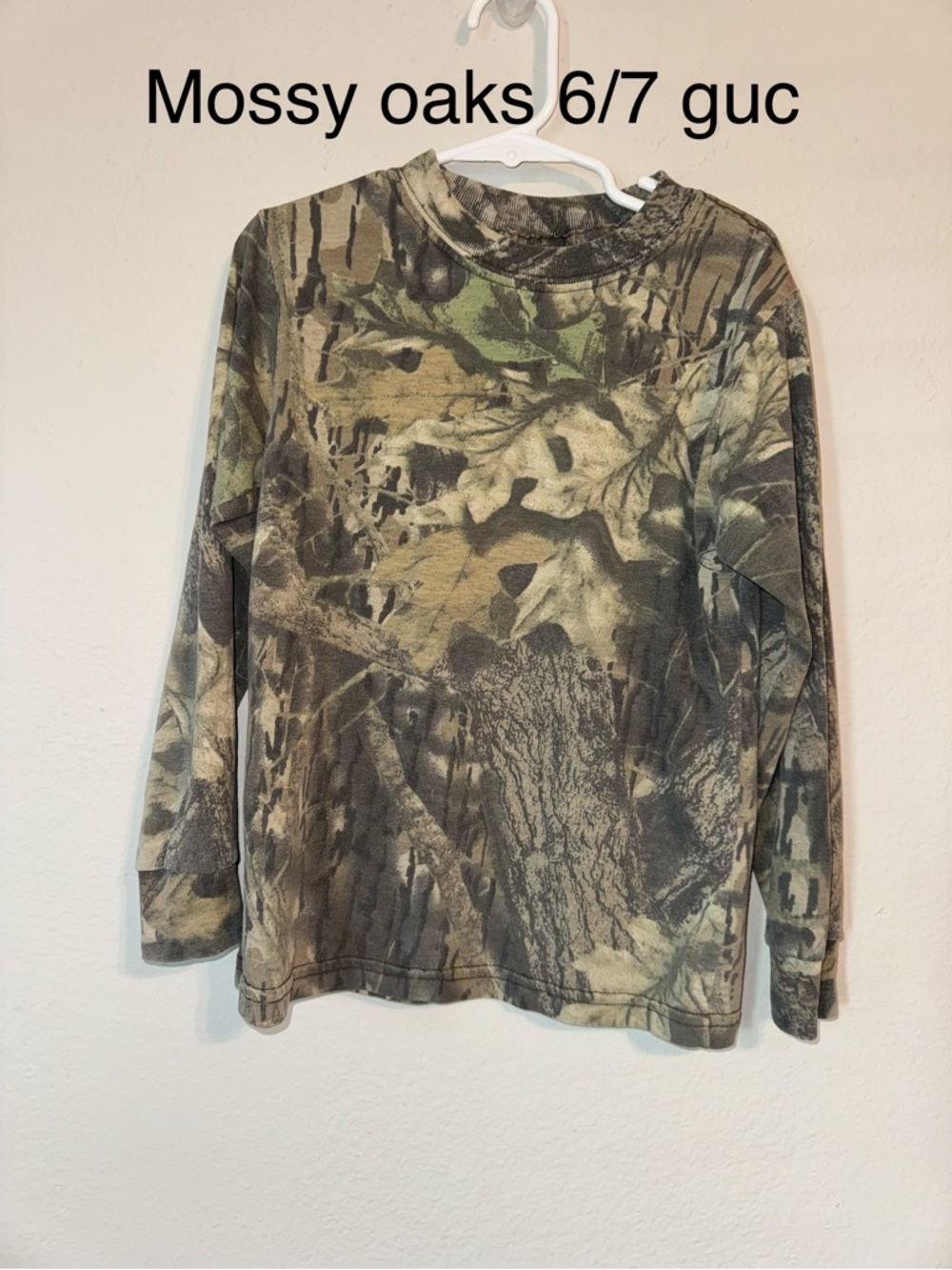 Mossy Oak boys Camo Long Sleeve Tee - Brown/Green